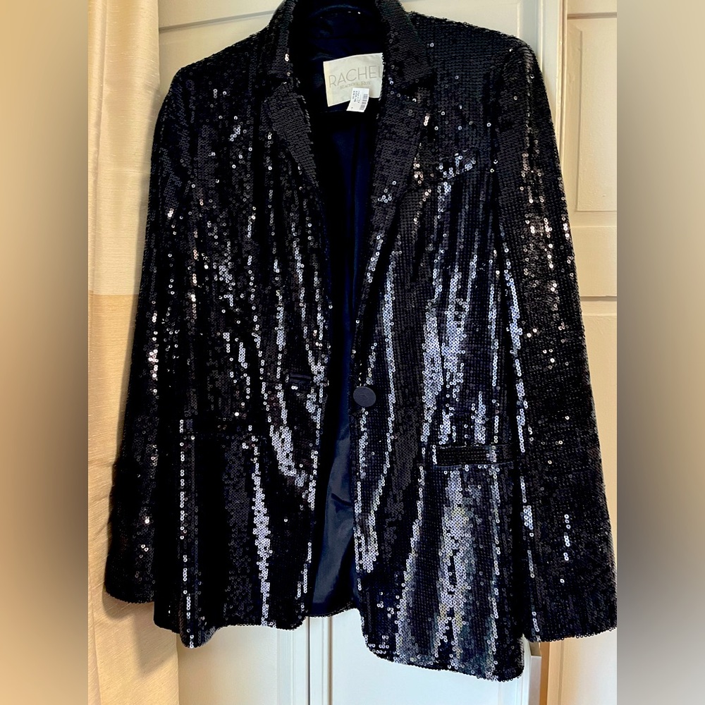 Rachel Roy Black Sequin Blazer